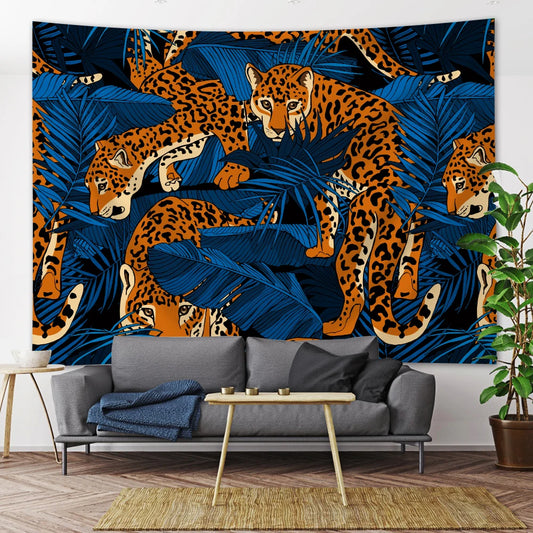 Wild leopards and exotic foliage