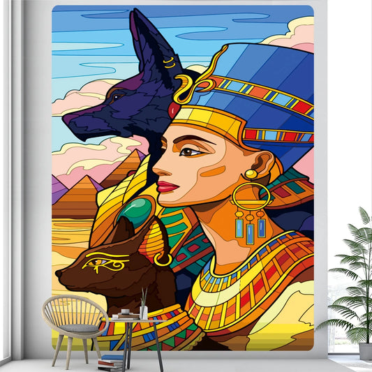 Ancient Queen, Anubis and Sacred Cat